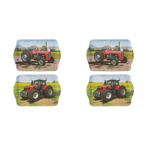 2x 2pc Ashdene Tractors Then/Now Ford Serving Platter Scatter Tray