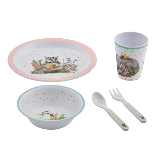 5pc Ashdene Aussie Fairies Kids Dinner Cutlery/Bowl/Plate/Cup Set