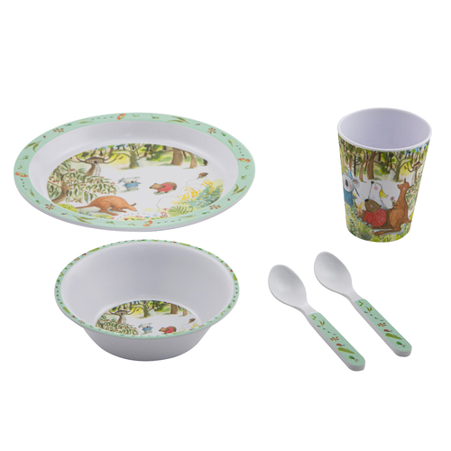 5pc Ashdene Barney Gumnut Bushland Kids Dinner Set