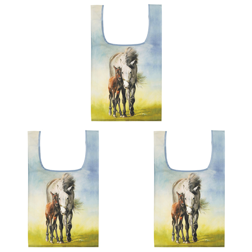 3PK Ashdene Mares & Foals Grey Mare RPET Reusable Tote Shopping Bag