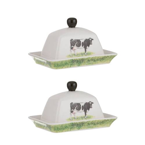 2PK Ashdene Meet The Girls Butter Dish & Tray Serveware 19x13cm