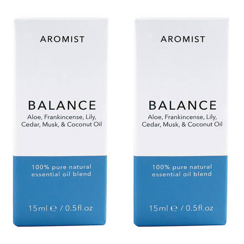 2PK Gibson Gifts Aromist Oil Aromatherapy 15ml - Balance