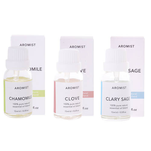 3pc Gibson Gifts Aromist Oil 15ml Chamomile/Clove/Clary Sage Scent Combo