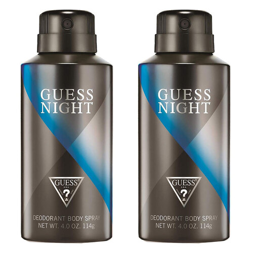 2PK Guess Night Mens Designer Fragrance 150ml Deodorant Spray