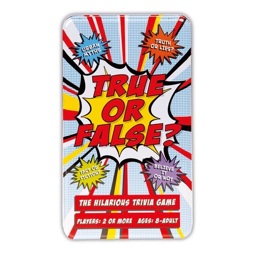 Tinned Game Lagoon True or False? Family Activity Toy 8+