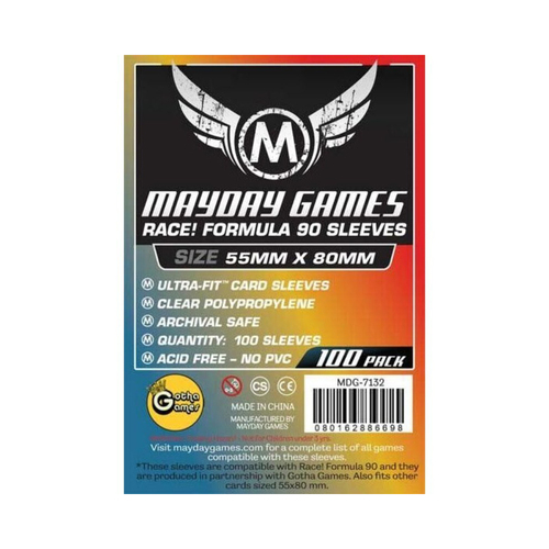 100pc Mayday 55x80mm Race Formula 90 Card Sleeves Case Protector