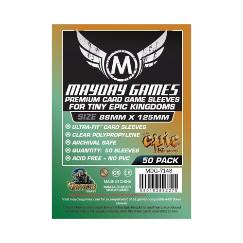 50pc Mayday 88x125mm Premium Custom Tiny Epic Kingdoms Card Sleeves