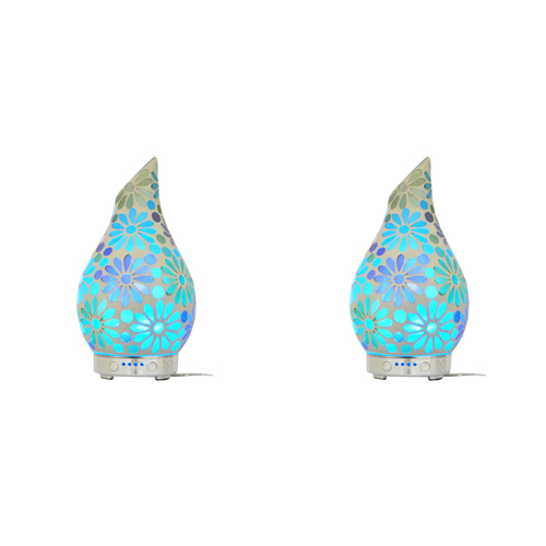 2PK Gibson Gifts Aroma Humidifier Aromatherapy 24cm - Mosaic Flower