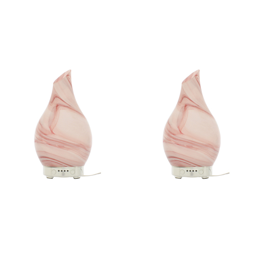 2PK Gibson Gifts Aroma Humidifier Aromatherapy 24cm - Pink Marble