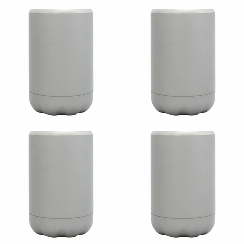 4PK Annabel Trends 12cm Stainless Steel Can Cooler - Titanium