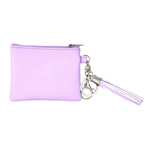 Wicked Sista Premium Violet Coin Purse w/ Tassel On Key Ring