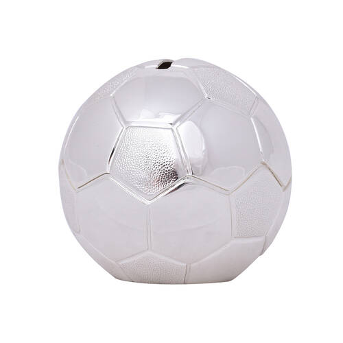 Gibson Gifts Silver Soccer Ball Moneybank Baby/Infant Gift Keepsake