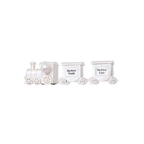 Gibson Gifts Silver Train 1st Tooth/Curl Baby/Toddler Gift Keepsake