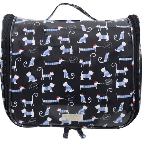 Wicked Sista French Pets 26x21cm Travel Bag w/ Hook - Black