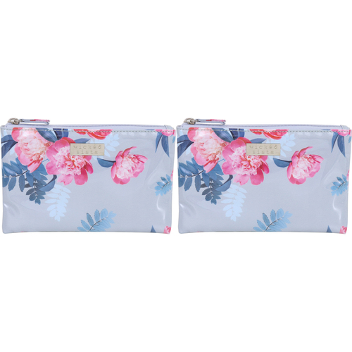 2PK Wicked Sista Peony Blooms Women's Flat Purse Large