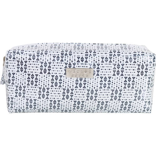 Wicked Sista Geo Rectangular Cosmetic Bag 20x9.5cm - Black/White