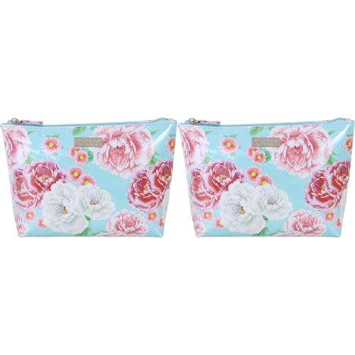 2PK Wicked Sista Sienna Fleur Women's Soft A-Line Cosmetic Bag Medium