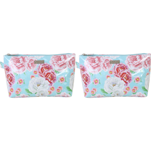 2PK Wicked Sista Sienna Fleur Women's Luxe Cosmetic Bag Large