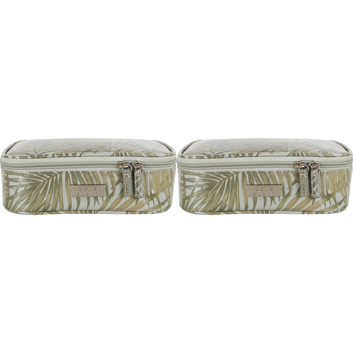 2PK Wicked Sista Golden Tropics Women's Rectangular Brush Cosmetic Bag