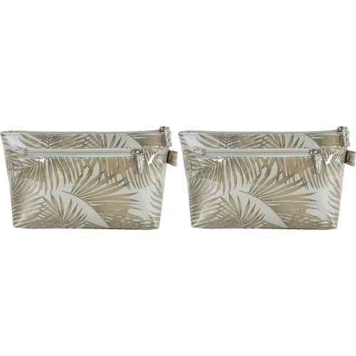 2PK Wicked Sista Golden Tropics Women's Luxe Cosmetic Bag Large