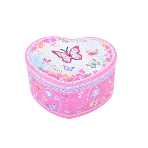 Gibson Gifts Girls Butterfly Heart Musical Jewelry Box Holder