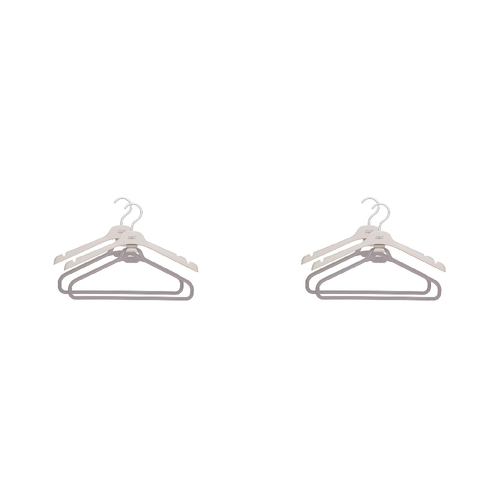 2x 2pc Joseph Joseph Orderly Suit & Coat Wardrobe Hanger Ecru