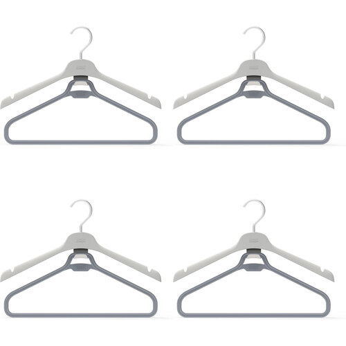 4x 2pc Joseph Joseph Orderly Long Garment Wardrobe Hanger Ecru