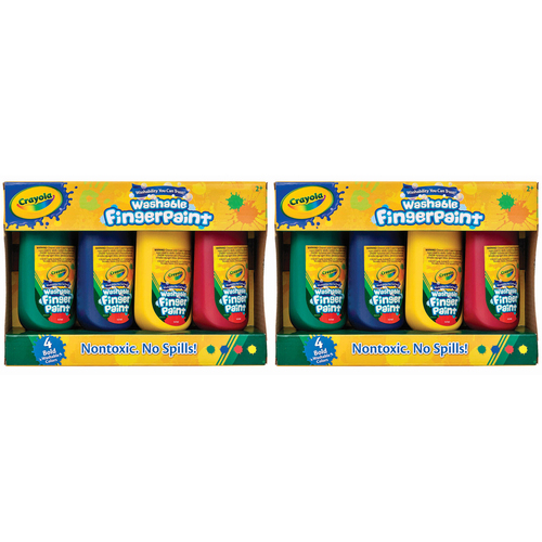 8pc Crayola Washable Fingerpaints Kids 2y+