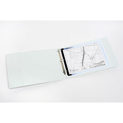 Marbig Clearview A3 3 D-Ring Insert Binder 38mm Landscape - White