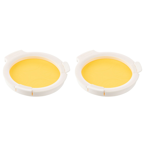 2PK Progressive Silicone Stretch & Seal Citrus Saver - Yellow