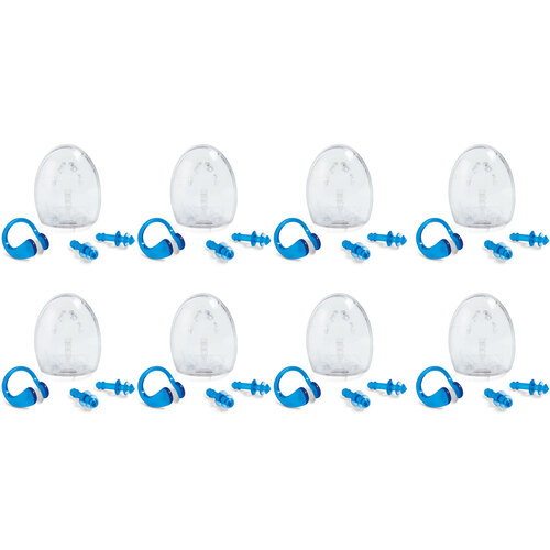 24pc Intex Ear Plugs & Nose Clip Combo Set w/ Case - Blue