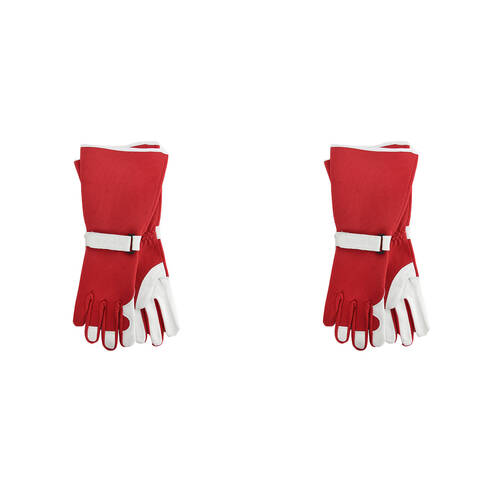 4pc Annabel Trends Second Skin Long Sleeve Sprout Garden Gloves - Red