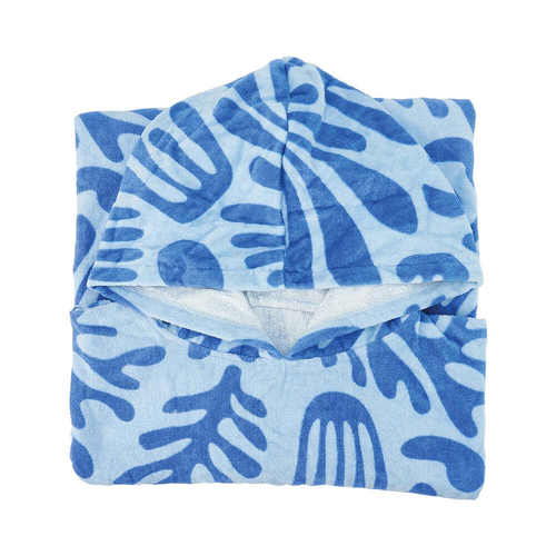 Annabel Trends Beach Poncho 100x82cm Cover Up - Blue Coral