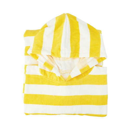 Annabel Trends Beach Poncho 100x82cm Cover Up - Yellow Stripe