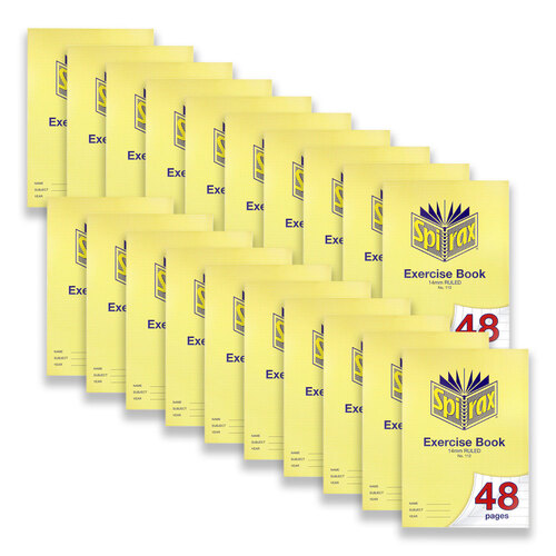 20pc Spirax 112 Exercise Book A4 14mm 48-Pages - Yellow