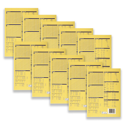 10pc Spirax 138 A4 Graph Book 10mm 96-Pages - Yellow