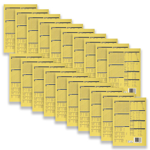 20pc Spirax 211 Exercise Book A4 11mm Ruled 64-Pages - Yellow