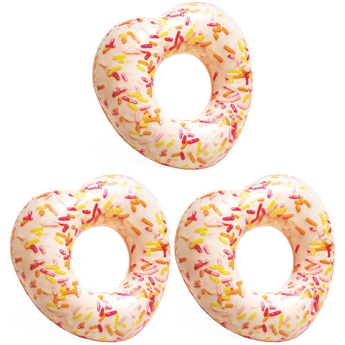 3PK Intex Sprinkle Donut Heart Tube Inflatable Float 94x89cm