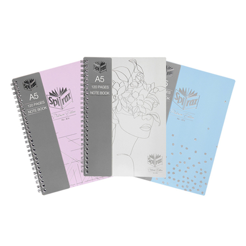 12PK Spirax Platinum A5 Writing Notebook Twin Wire 120-Pages