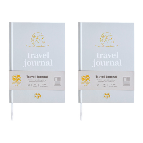 2PK Spirax Platinum Inspo A5 Hardcover Journal 192 Page Travel