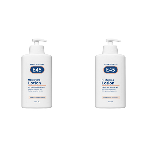 2PK E45 Moisturising Lotion Pump For Dry/Sensitive Skin