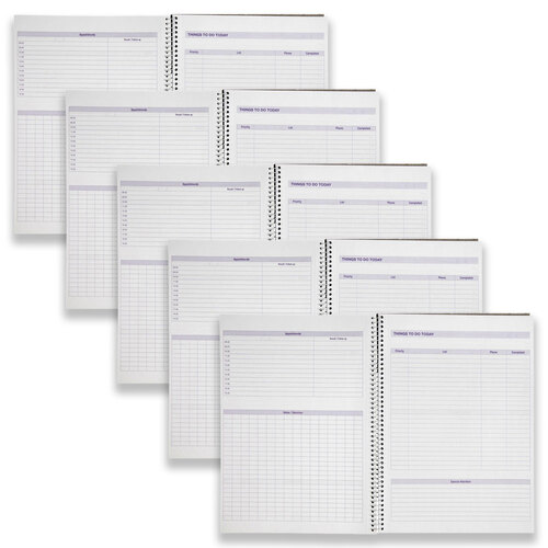 5pc Spirax To Do Book A4 Templated Notebook 140-Pages Yellow