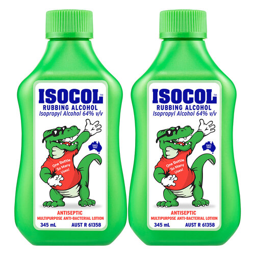 2PK Isocol Antiseptic Rubbing Alcohol 345ml