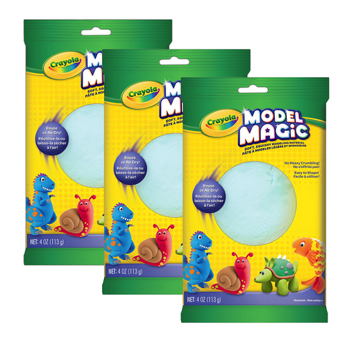 3PK Crayola Kids/Childrens Creative Model Magic Squishy Modeling Material 113gms Aquamarine 36m+ 