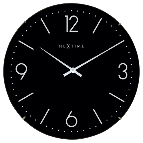 NeXtime Basic Dome 35cm Hanging Wall Clock Analogue Black