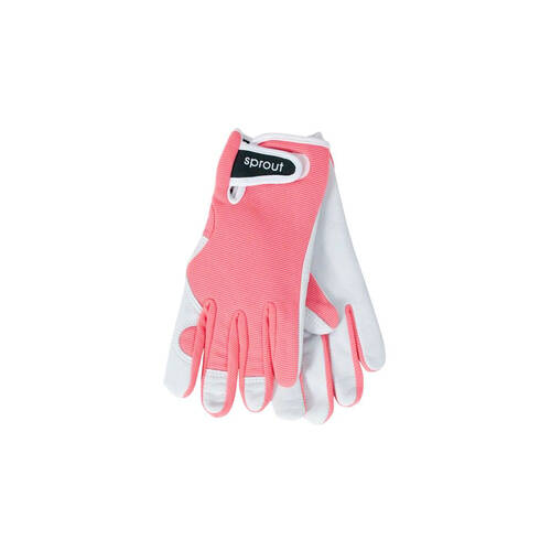 2pc Annabel Trends Sprout Goatskin Garden Gloves - Coral