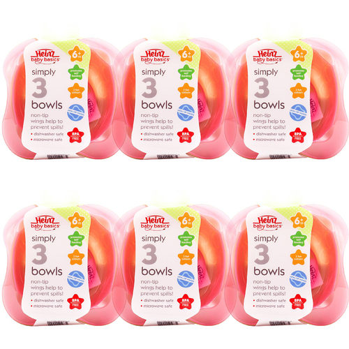 18pc Heinz Baby Basics Microwaveable Feeding Bowls Set 6m+