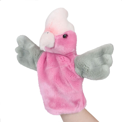 Lil Friends 26cm Galah Animal Hand Puppet Kids Soft Toy - Pink