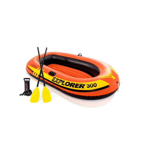 Intex Explorer 300 Boat Set Inflatable Pool Float Toy 6+