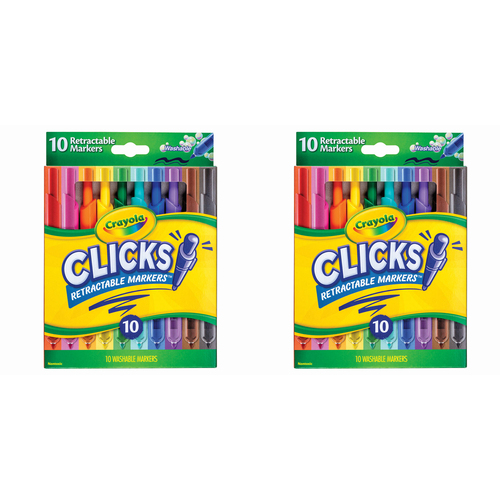 20pc Crayola Clicks Retractable Washable Markers 8+